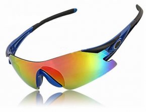 Очки велосипедные, Vinca Sport VG 25 black/blue, дополнительная линза, голубая
